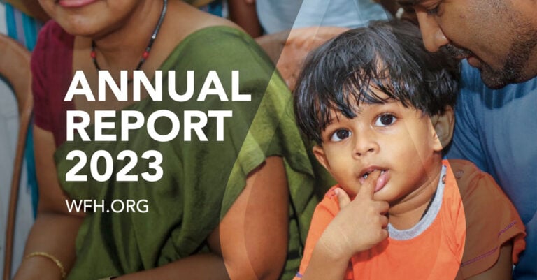 World Federation of Hemophilia (WFH) 2023 Annual Report header