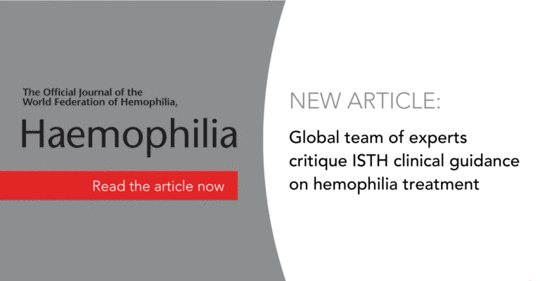 Global team of experts critique ISTH clinical guidance on hemophilia treatment