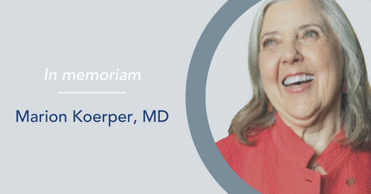 WFH mourns passing of Marion Koerper, MD