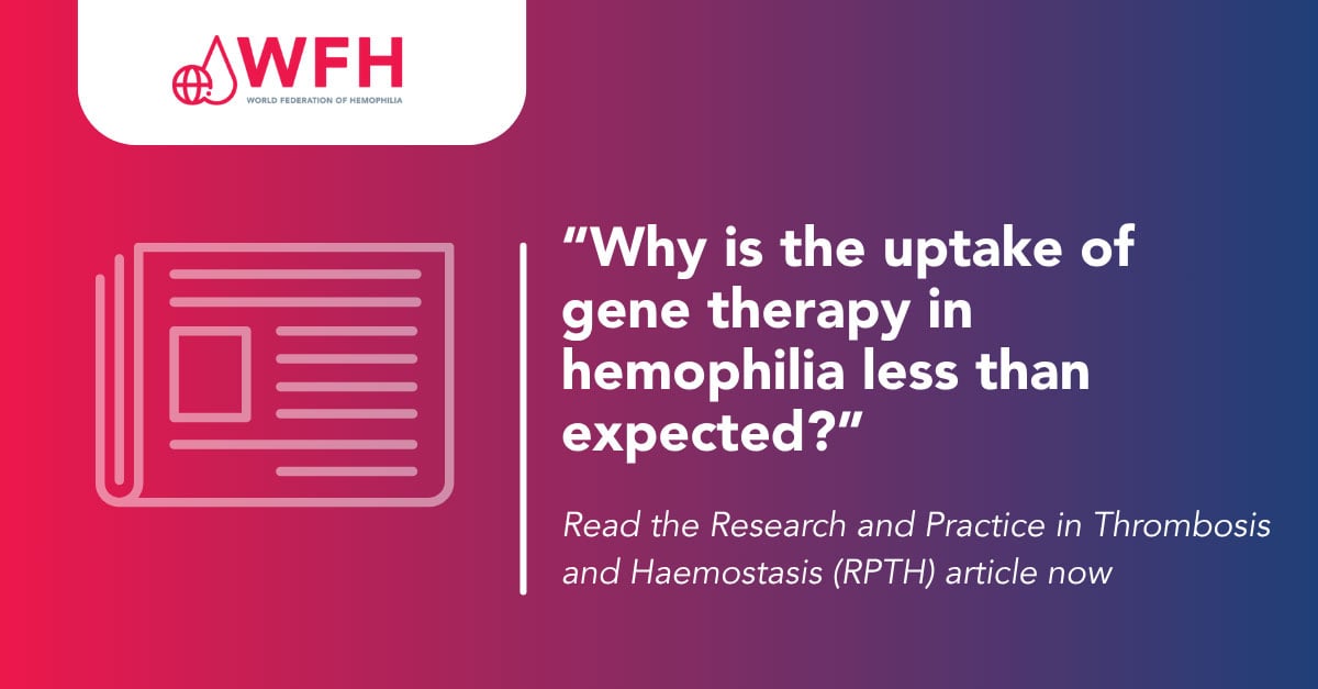 Article published on uptake of gene therapy in hemophilia