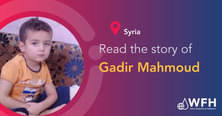 Prophylaxis brings relief to 10-year-old Gadir Mahmoud with hemophilia