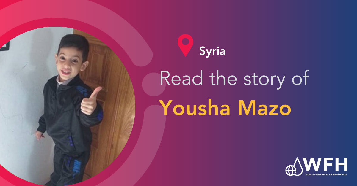 Life transformed for Syrian boy with severe hemophilia A: 11-year-old Yousha Mazo from Syria