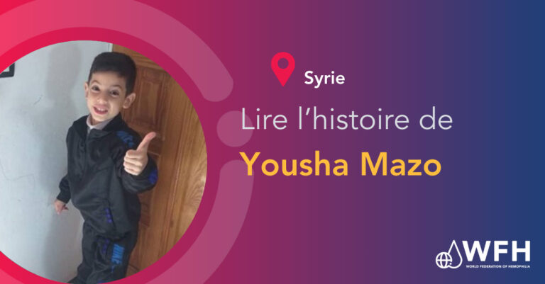 La vie transformée d'un garçon syrien atteint d'hémophilie A sévère : Yousha Mazo, 11 ans