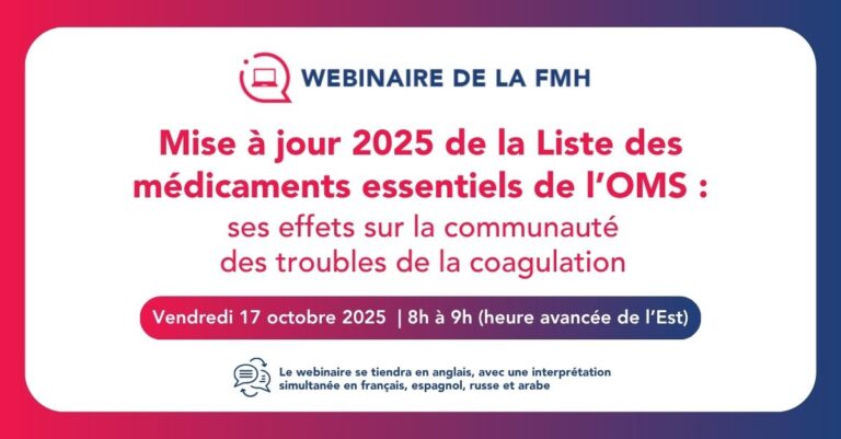 À ne pas manquer : un webinaire sur la mise à jour 2025 de la LME de l’OMS