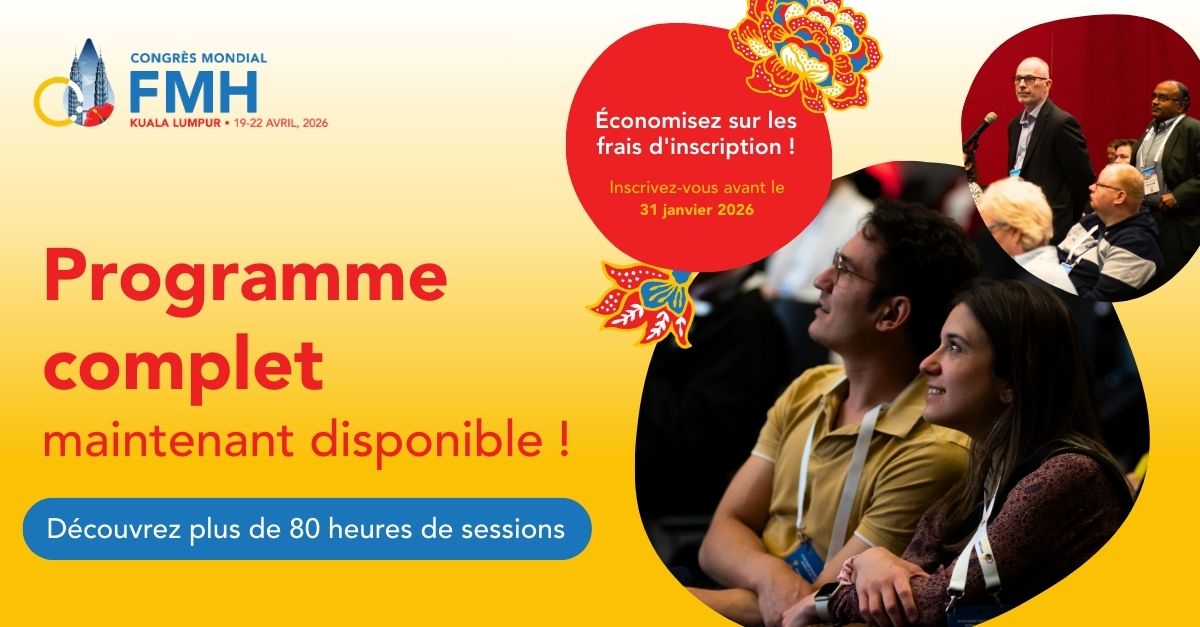 Le programme du Congrès mondial 2026 de la FMH vient d’être annoncé !