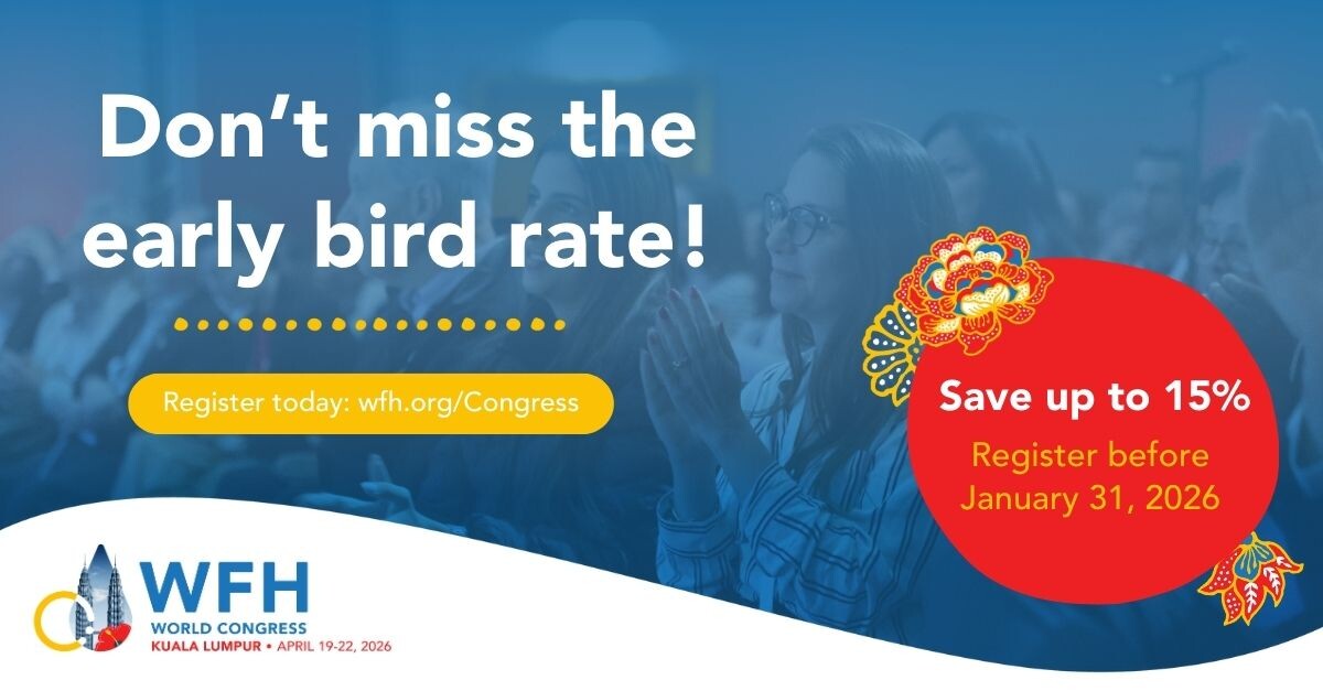Just one week left to save 15% on WFH 2026 Congress early bird registration