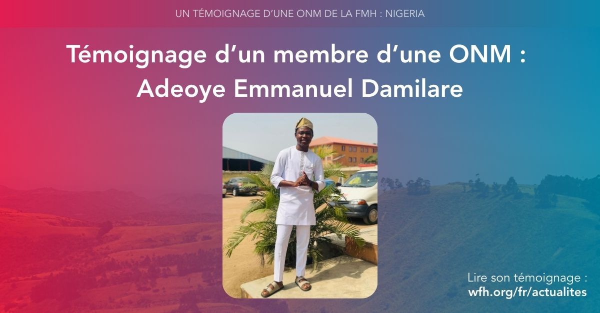 Témoignage d’un membre d’une ONM : Adeoye Emmanuel Damilare, originaire du Nigeria