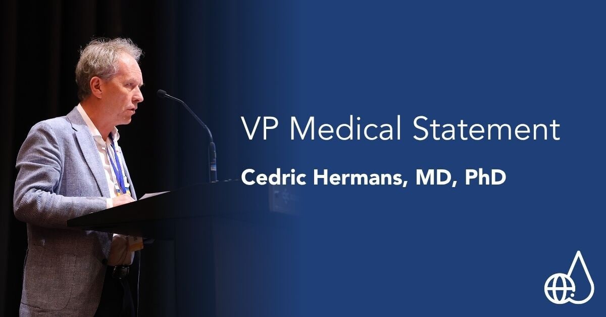 Cédric Hermans, new WFH Vice President, Medical, calls for global mobilization in service of people with bleeding disorders