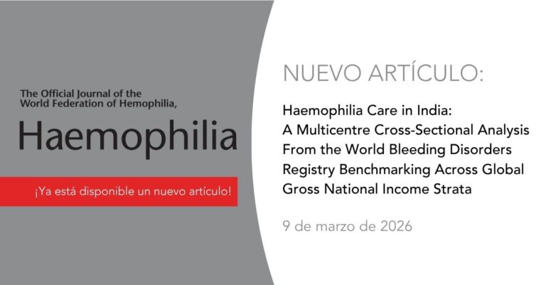 Se publica artículo sobre la atención de la hemofilia en India usando datos del RMTC
