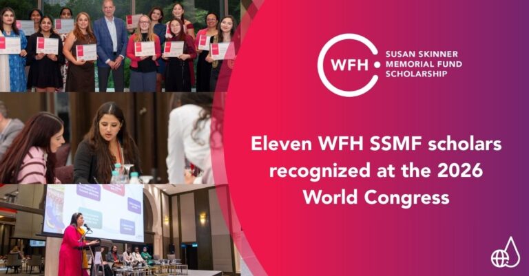 Eleven WFH SSMF scholars recognized at the 2026 World Congress