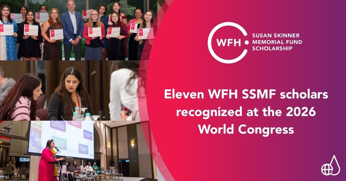 Eleven WFH SSMF scholars recognized at the 2026 World Congress