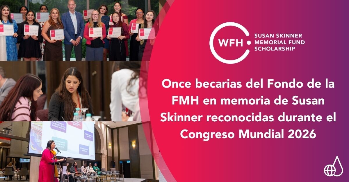 Once becarias del Fondo de la FMH en memoria de Susan Skinner reconocidas durante el Congreso Mundial 2026