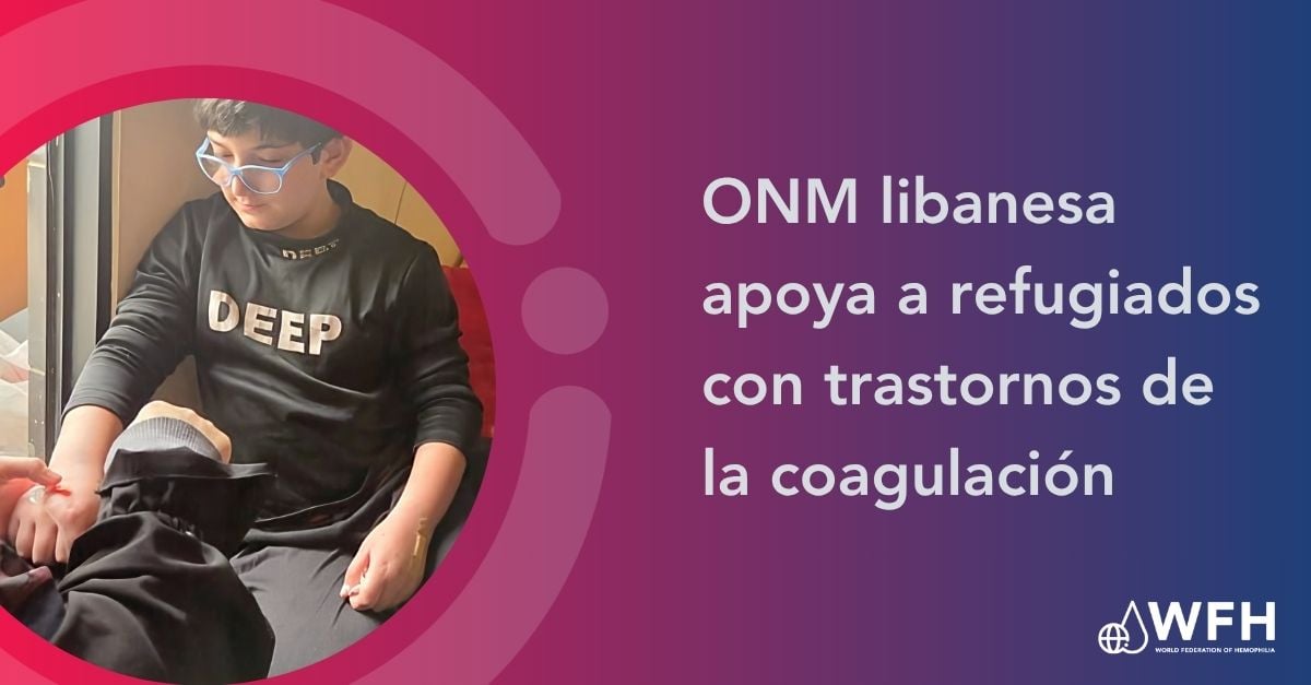 ONM libanesa apoya a refugiados con trastornos de la coagulación